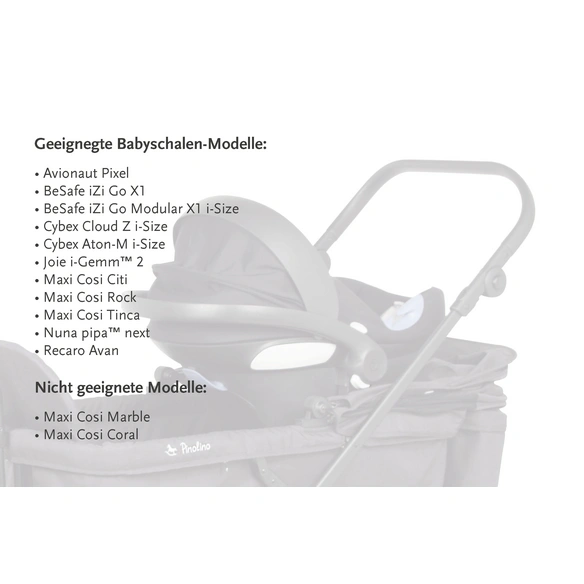 Babyschalen-Adapter, BxHxL: 6 x 11 x 11 cm, schwarz
