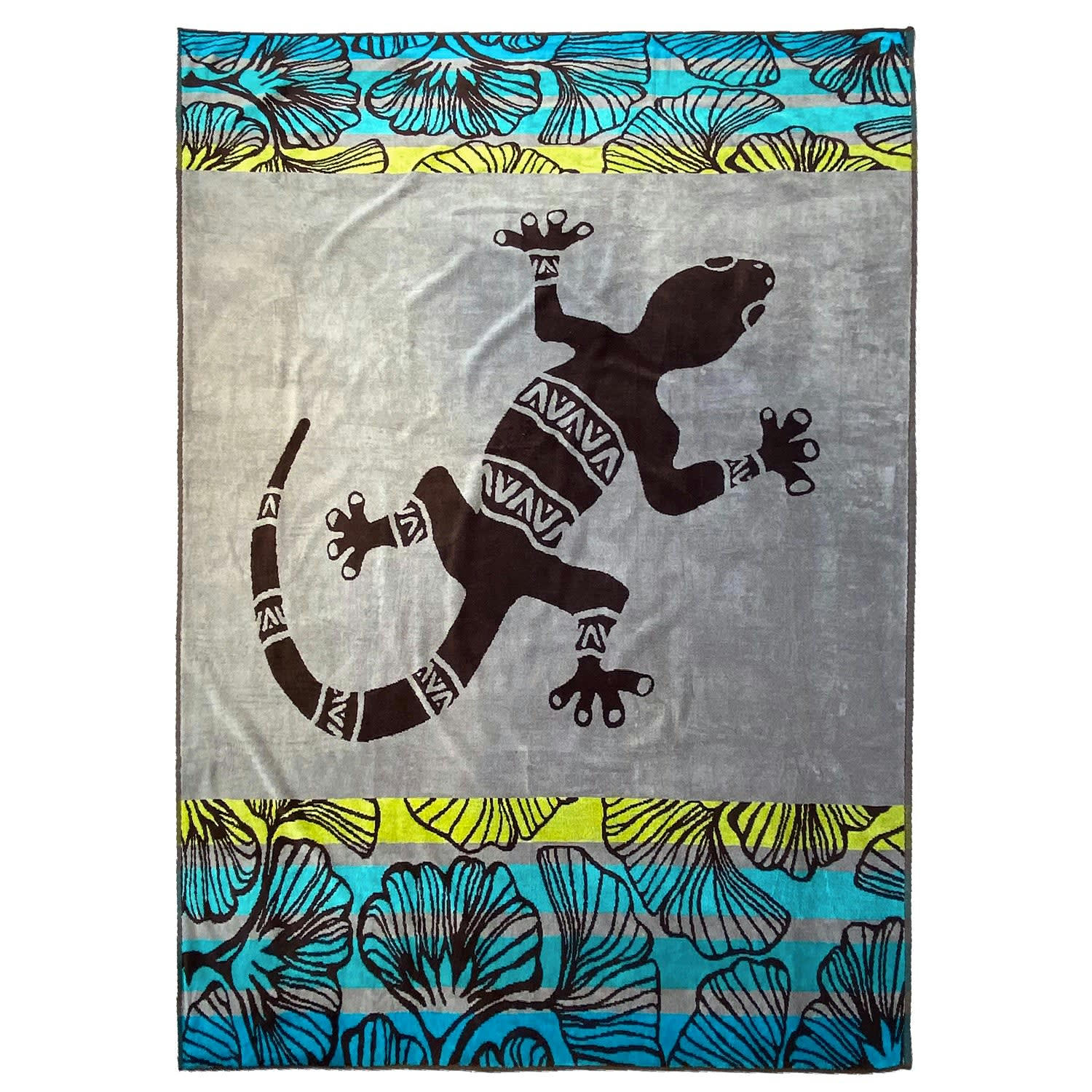 PLAGE - Serviette de plage éponge velours Jacquard ILazare 140x180