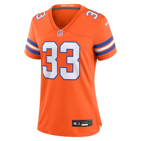 Javonte Williams Denver Broncos Nike Women's Mile High Collection 1977 Throwback Player Game Jersey - Orange
