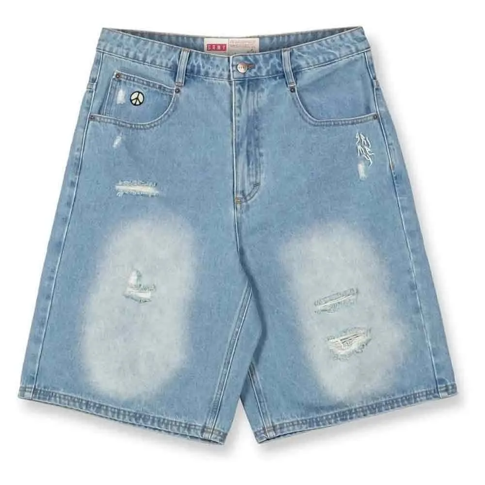 Grimey Peace Within Baggy denim shorts
