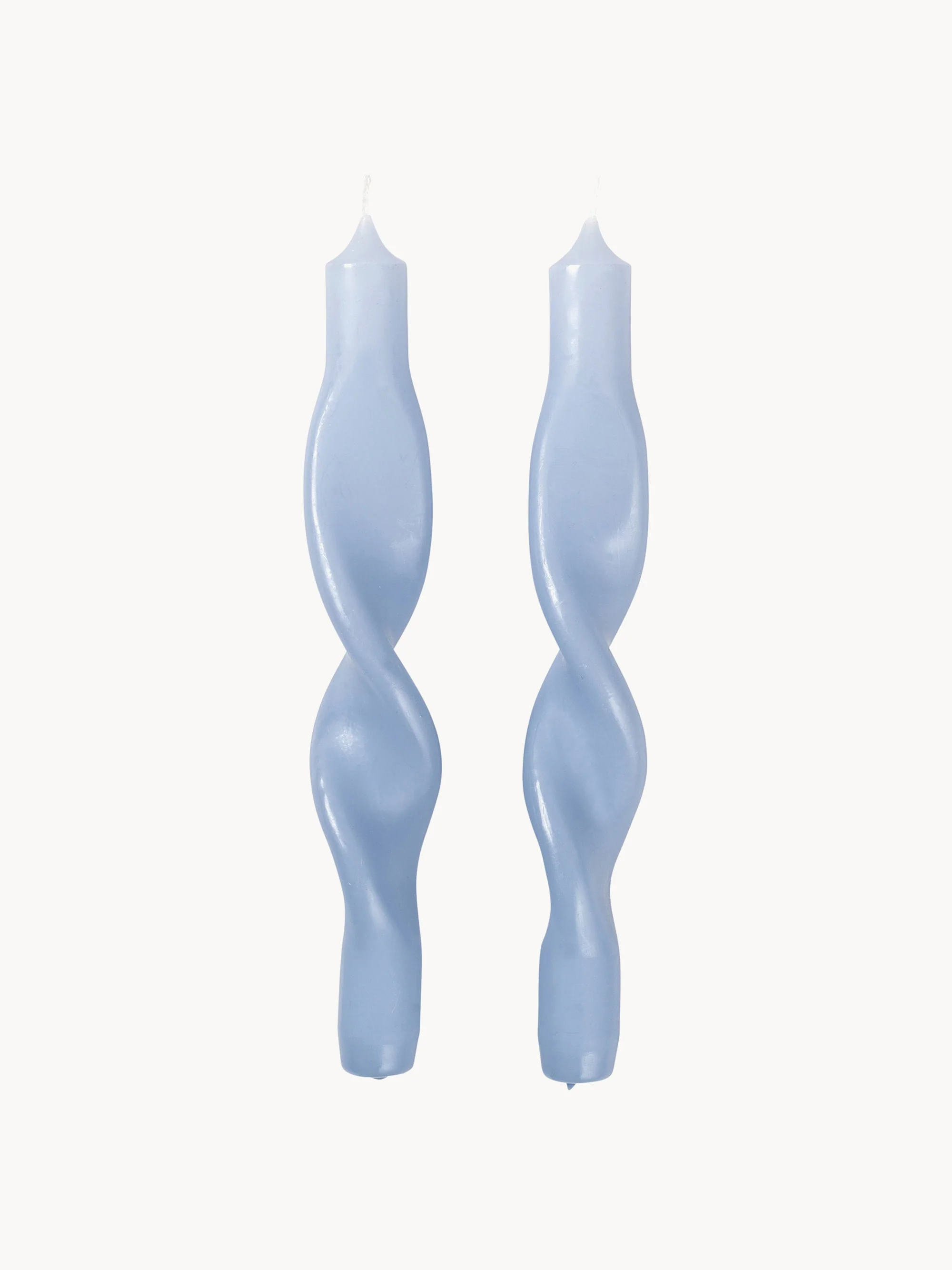 Handgefertigte Stabkerzen Twist, 2er-Set