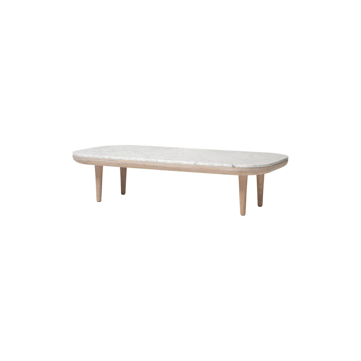 Fly SC5 Coffee Table, Bianco Carrara marble/oiled oak