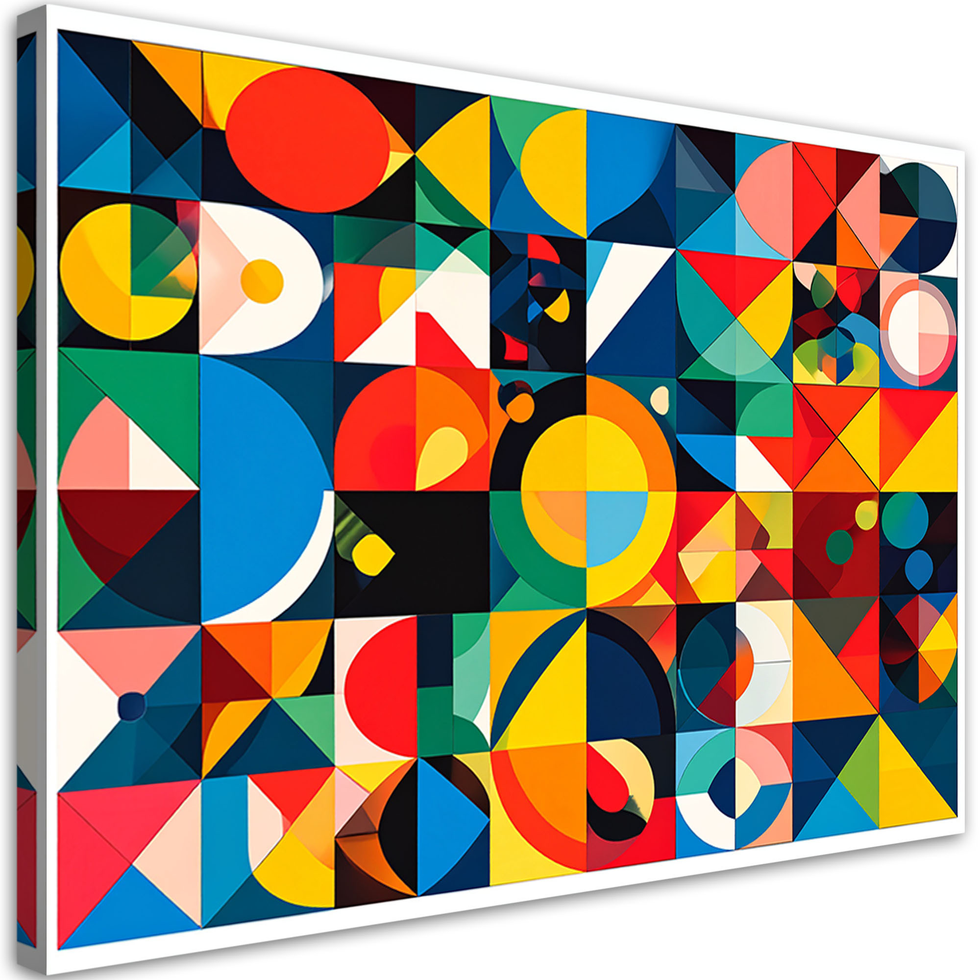 Obraz w stylu Bauhaus do salonu biura sypialni, Abstrakcja Kolorowa 30x20