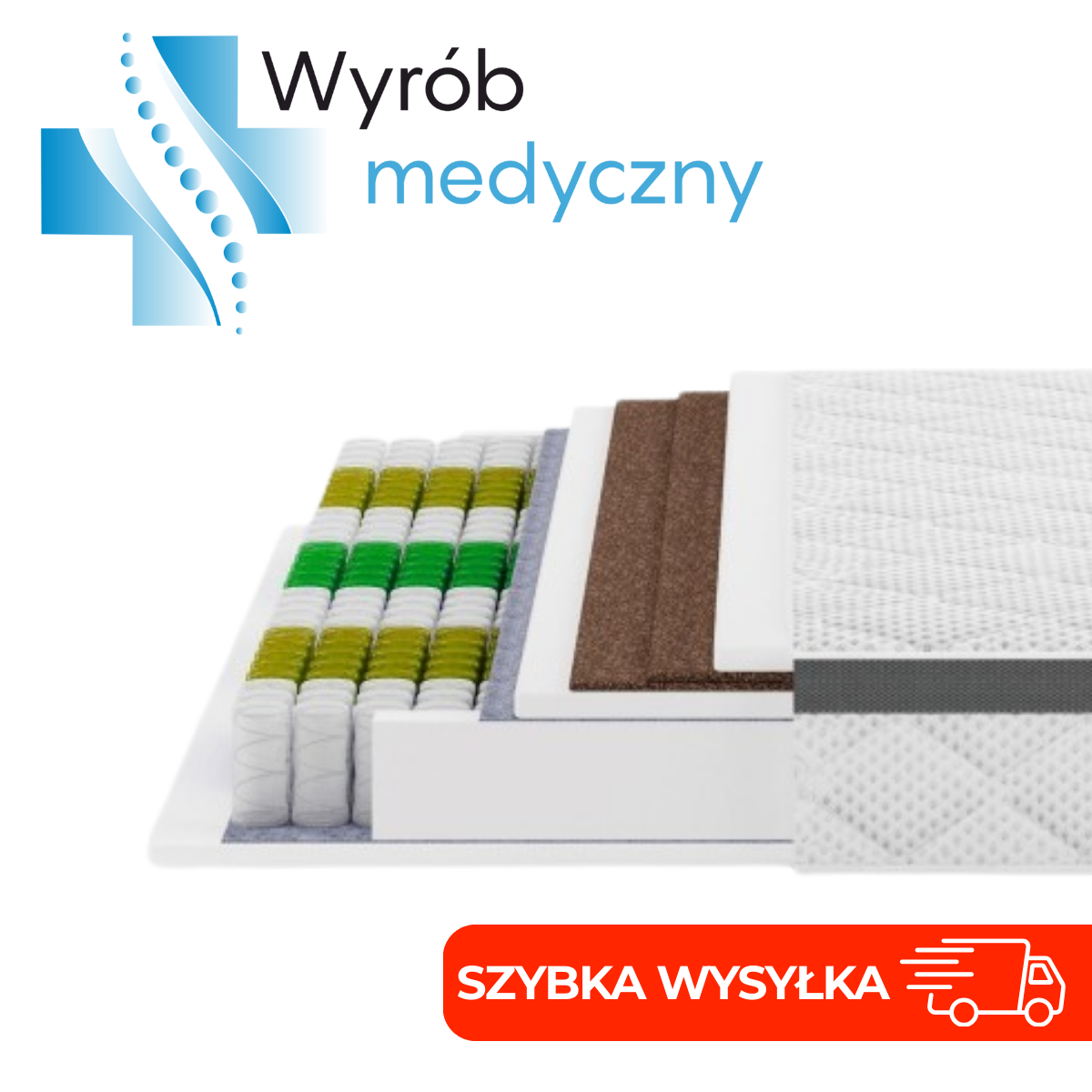 Materac medyczny kieszeniowy MEDIRO THERM ACTIV H3/H4