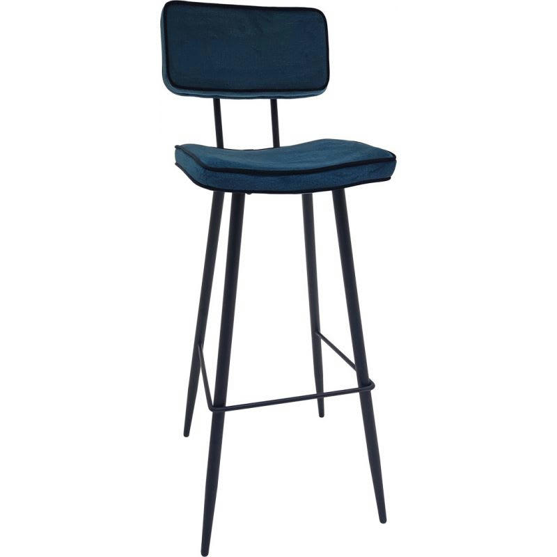 MAURICE - Tabouret de bar (lot de 2) en tissu