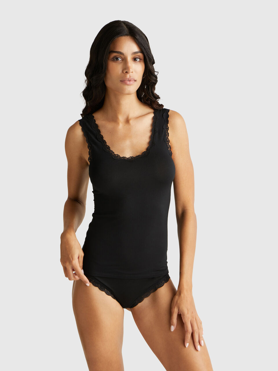 Modal Tencel&trade; tank top with lace