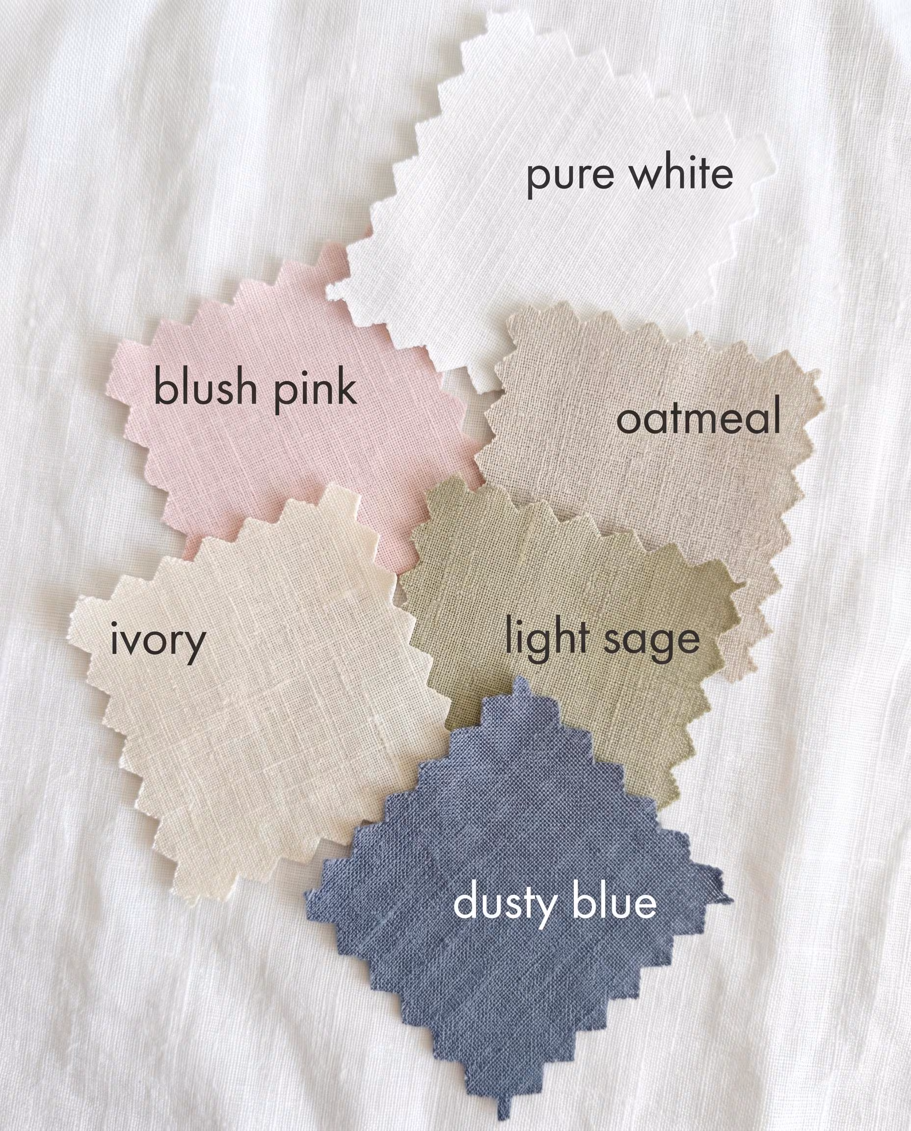 Medium Weight Linen Fabric by the Yard, 100% Flax Linen, 188gsm, 145cm / 57” Wide, Sewing Dressmaking Embroidery Table Linen
