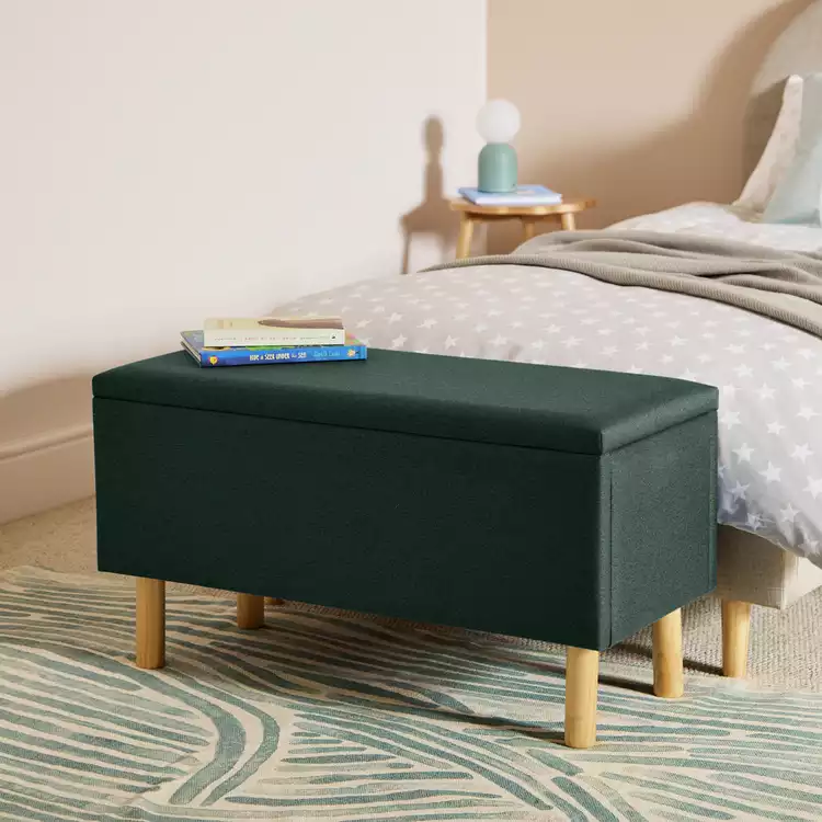 Habitat Olivia Large Ottoman Storage Box - Green