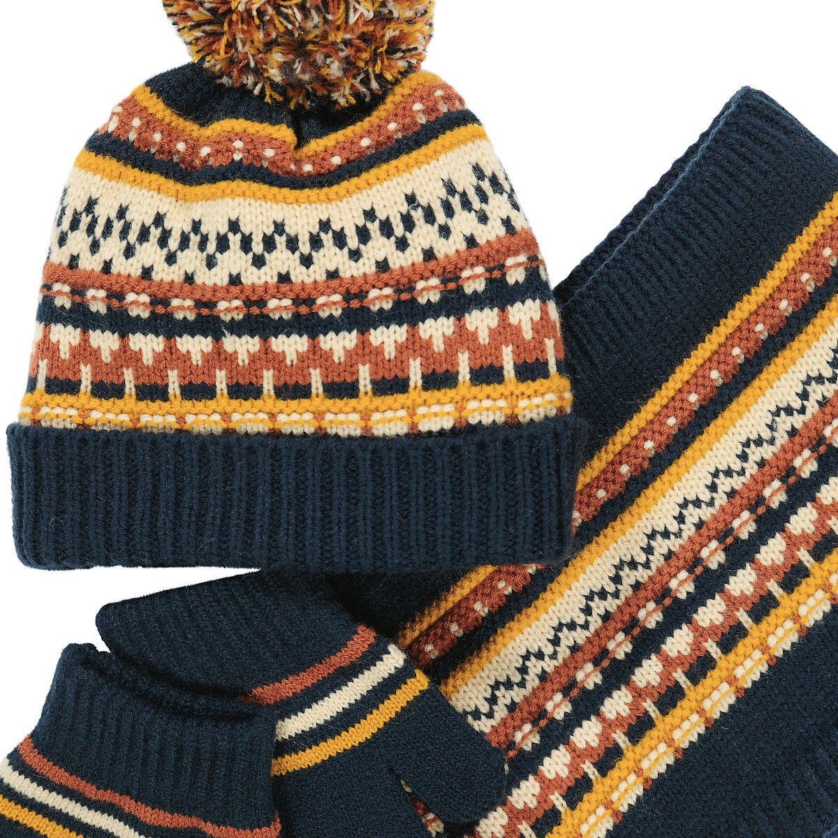 Ensemble bonnet, snood, gant enfant