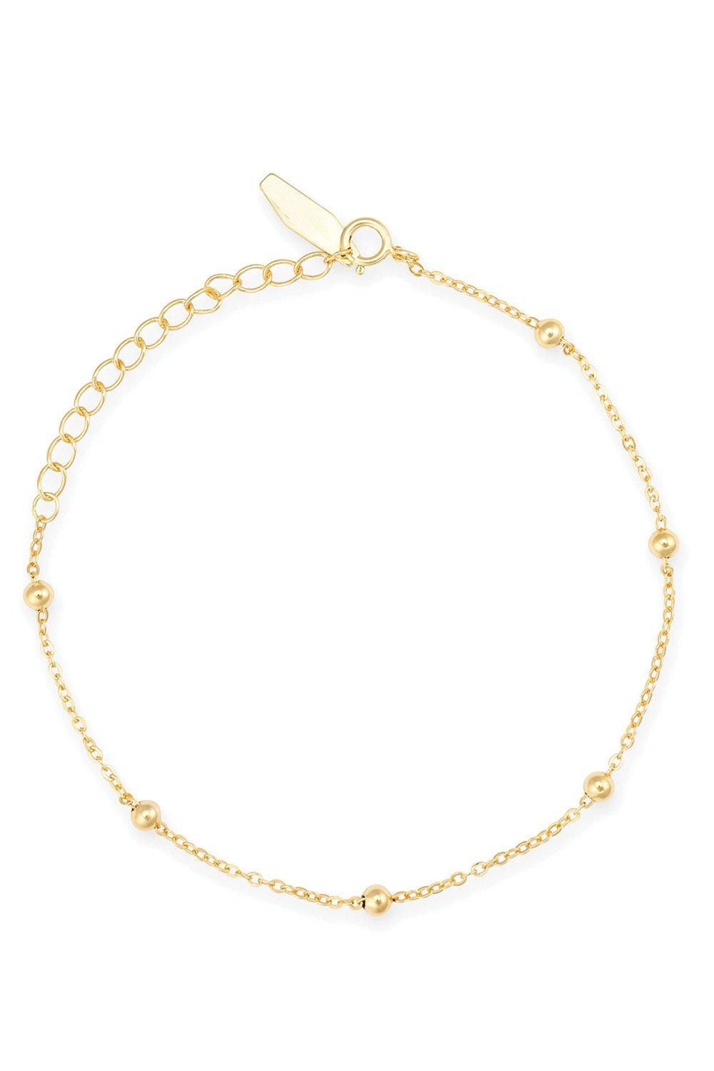 Elk & Bloom Dainty 14K Gold Beaded Bracelet