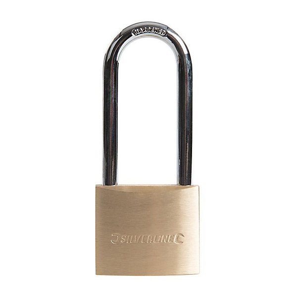 Cadenas en Laiton à Anse Longue 40 mm - Sécurisé et Durable - Protection Optimale pour Vos Effets - Silverline