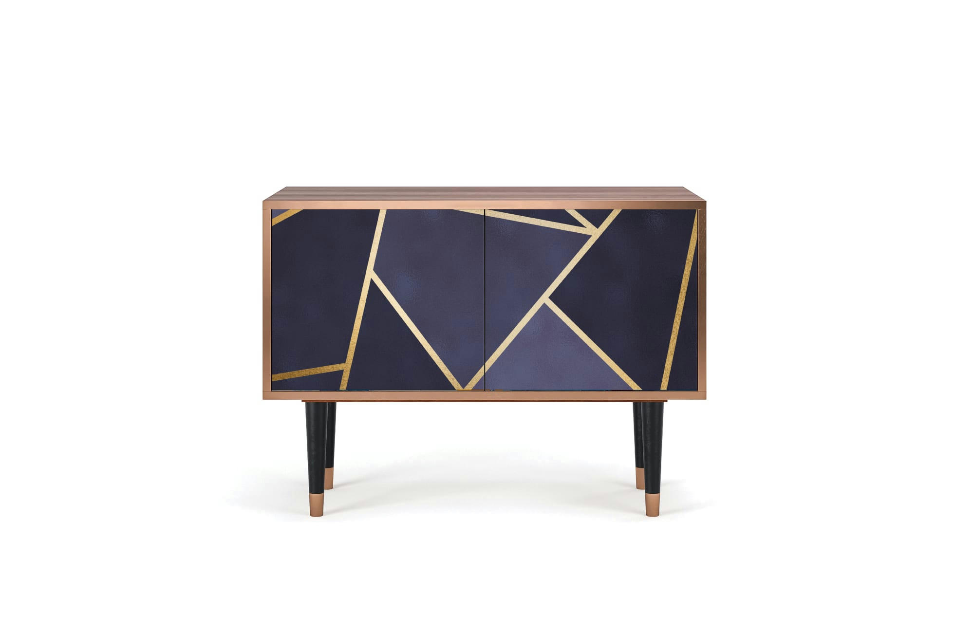 THE AMETHYST - Buffet bas  bleu 2 portes L 94 cm