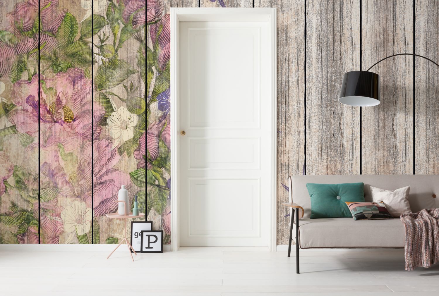 Sanders & Sanders fotobehang houten planken multicolor - 400 x 250 cm - 611949