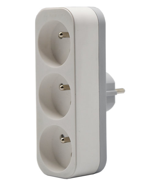 Multiprise 3 prises 16A Link2Home blanche