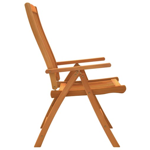 NNEVL Folding Garden Chairs 2 pcs Solid Wood Eucalyptus