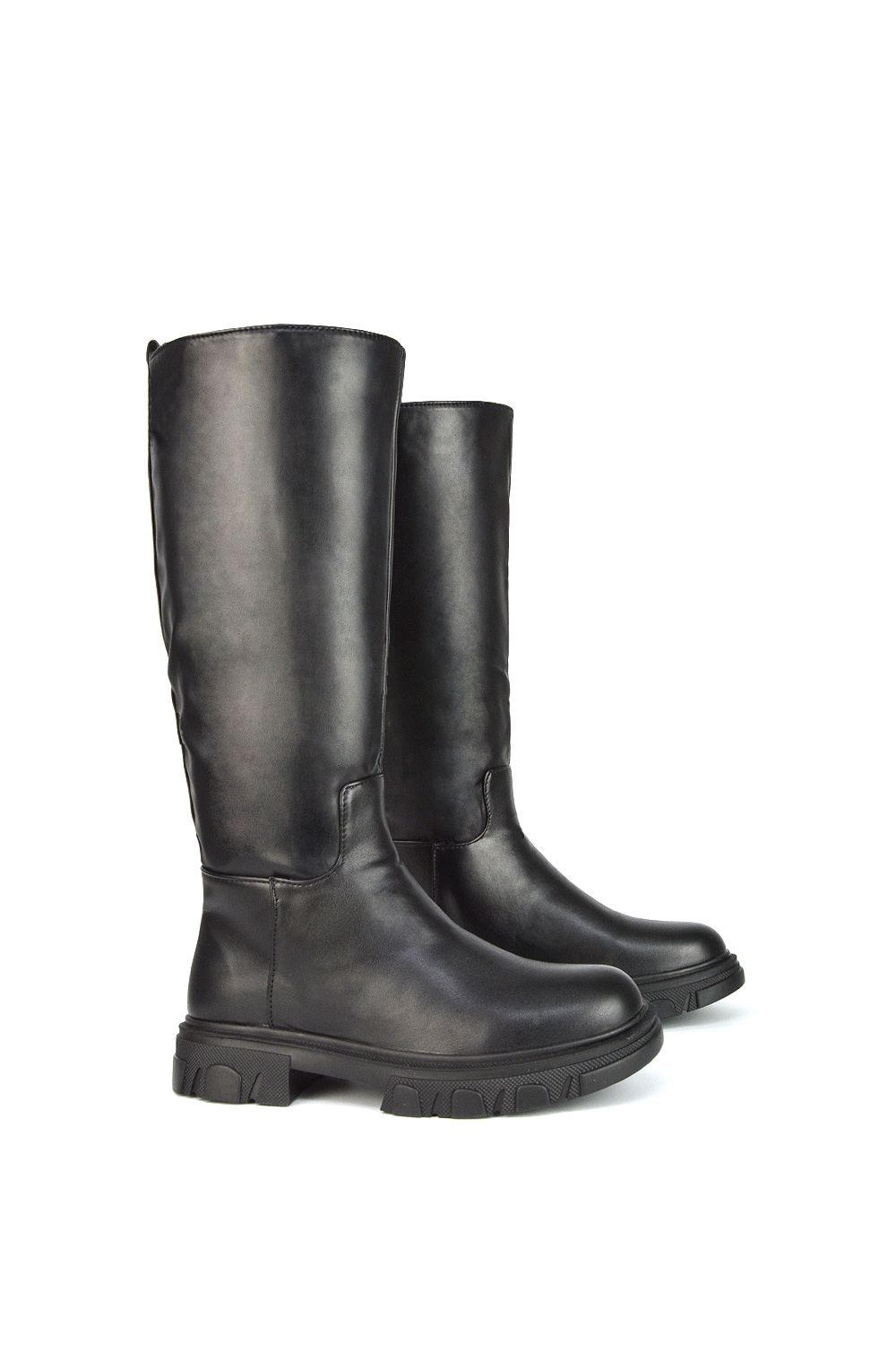 XY London Lainey' Mid Calf High Biker Boots
