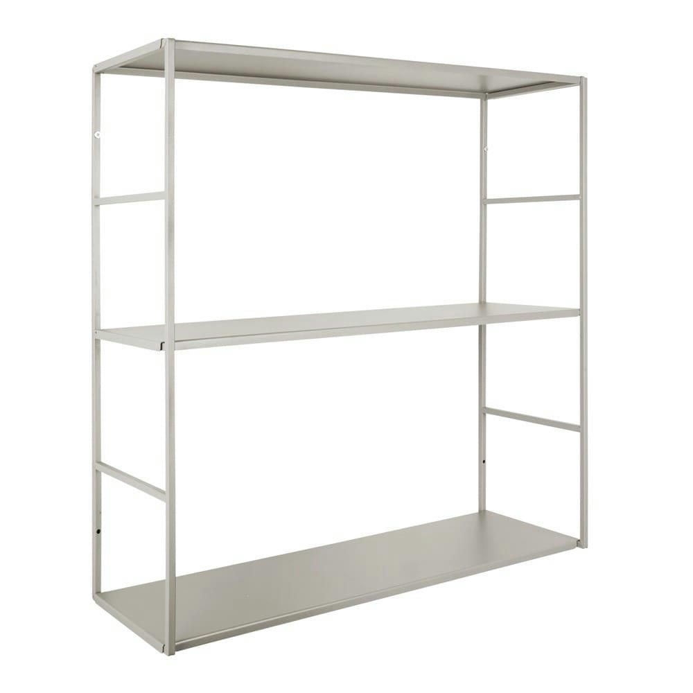 LEVEL - Etagère murale en métal mat gris