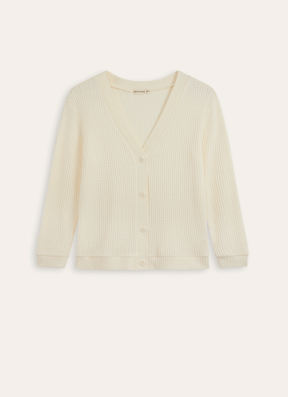 GILET EN MAILLE AJOURÉE RILET ECRU