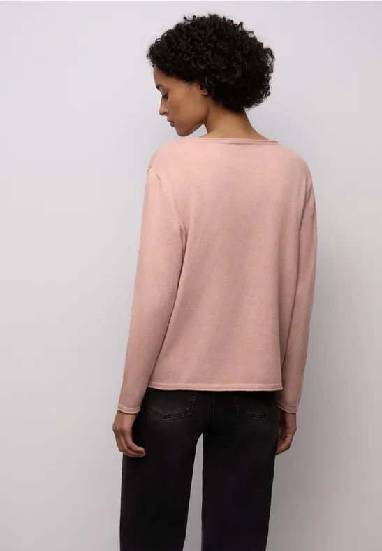 Pullover mit gerolltem Saum