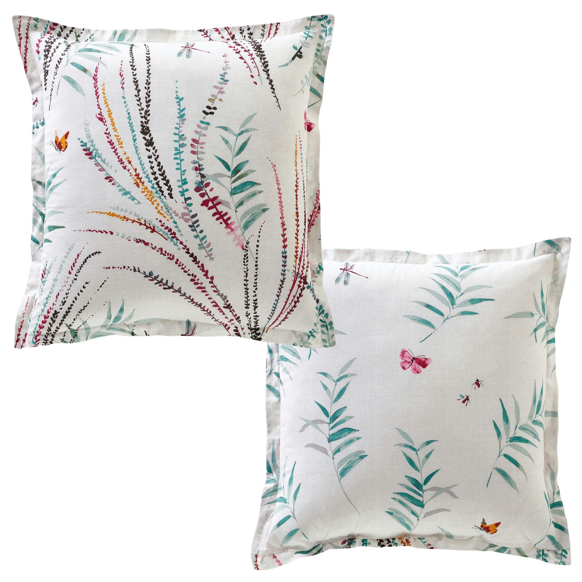 TEMPS LIBRE - Taie volant 50x70 multicolore en coton