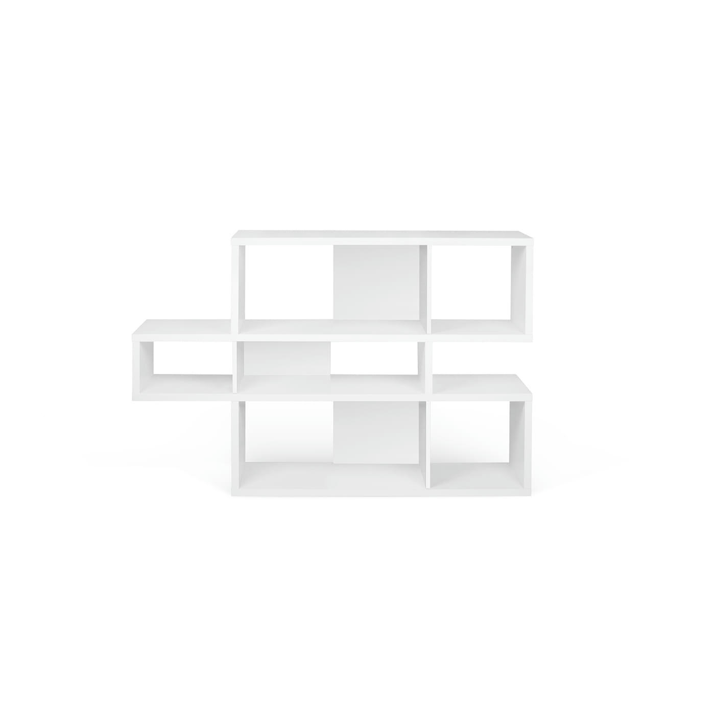 LONDON - Bibliothèque effet bois blanc laqué