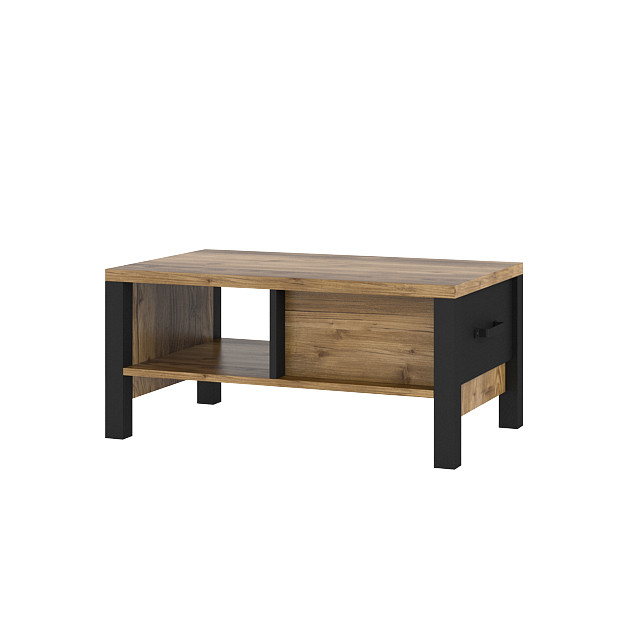 Stolik kawowy OLIN 1S 90x56 appenzeller fichte/czarny