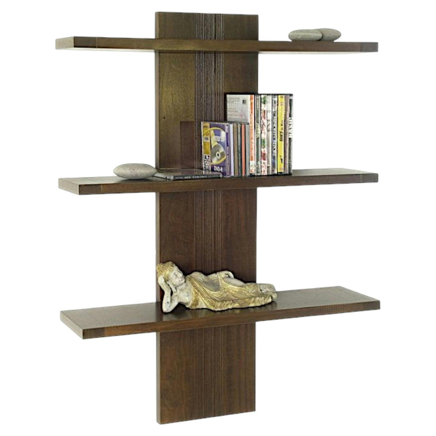 Etagère murale moderne hévéa massif 75cm GALA