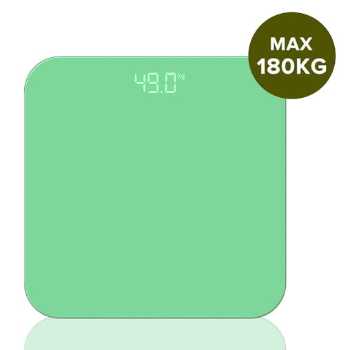 SOGA 180kg Digital Fitness Weight Bathroom Gym Body Glass LCD Electronic Scales Green