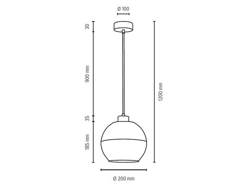 Lampa wisząca Linea szklana biała