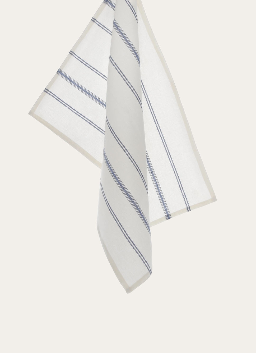 TORCHON RAYÉ EN TOILE DE COTON ROUGE