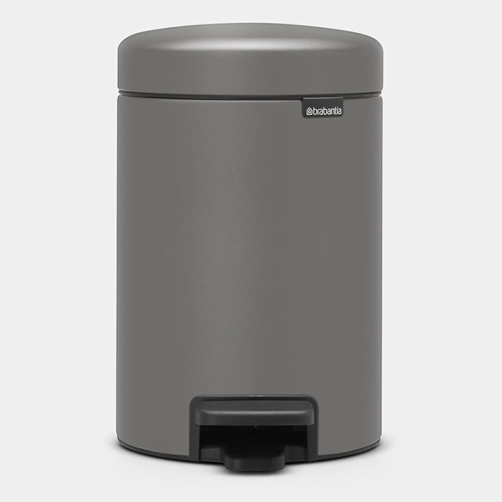 PEDALBØTTE BRABANTIA NEW ICON 3L MINERAL CONCRETE GREY
