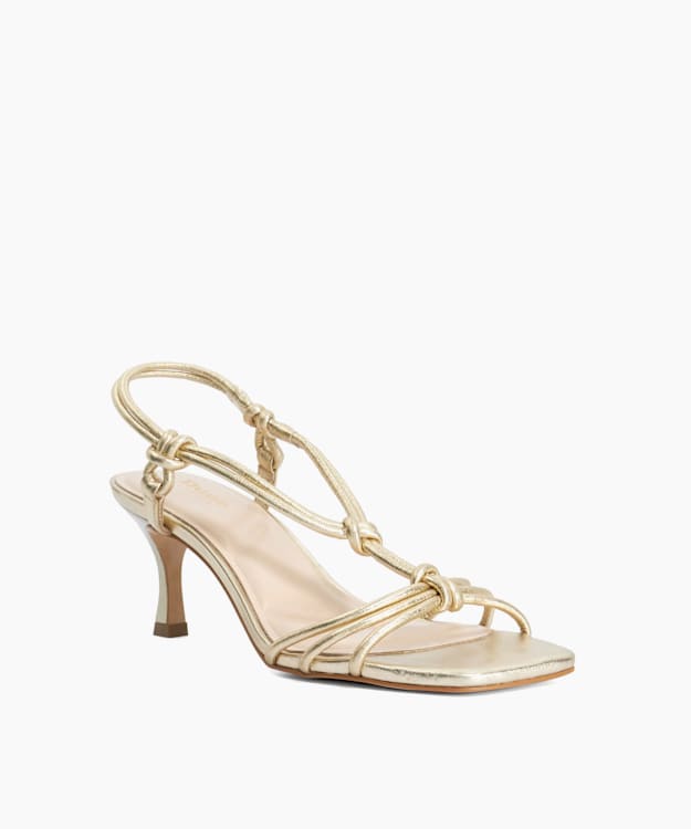 Matti Gold - Mid Height Strappy Sandals