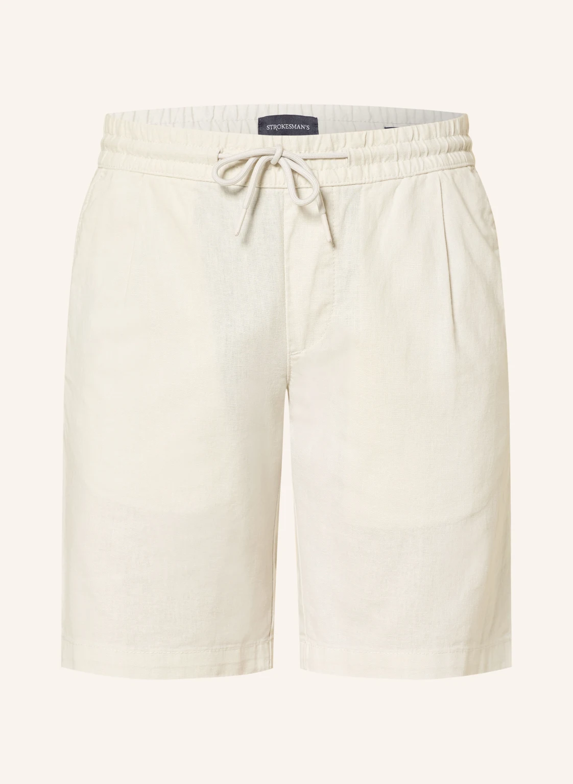 STROKESMAN'S Shorts Regular Fit mit Leinen