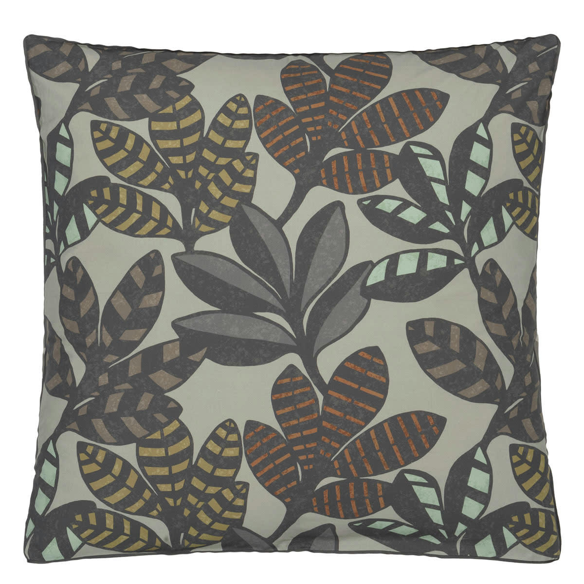 TANJORE - Taie d'oreiller en percale de coton vert 65x65