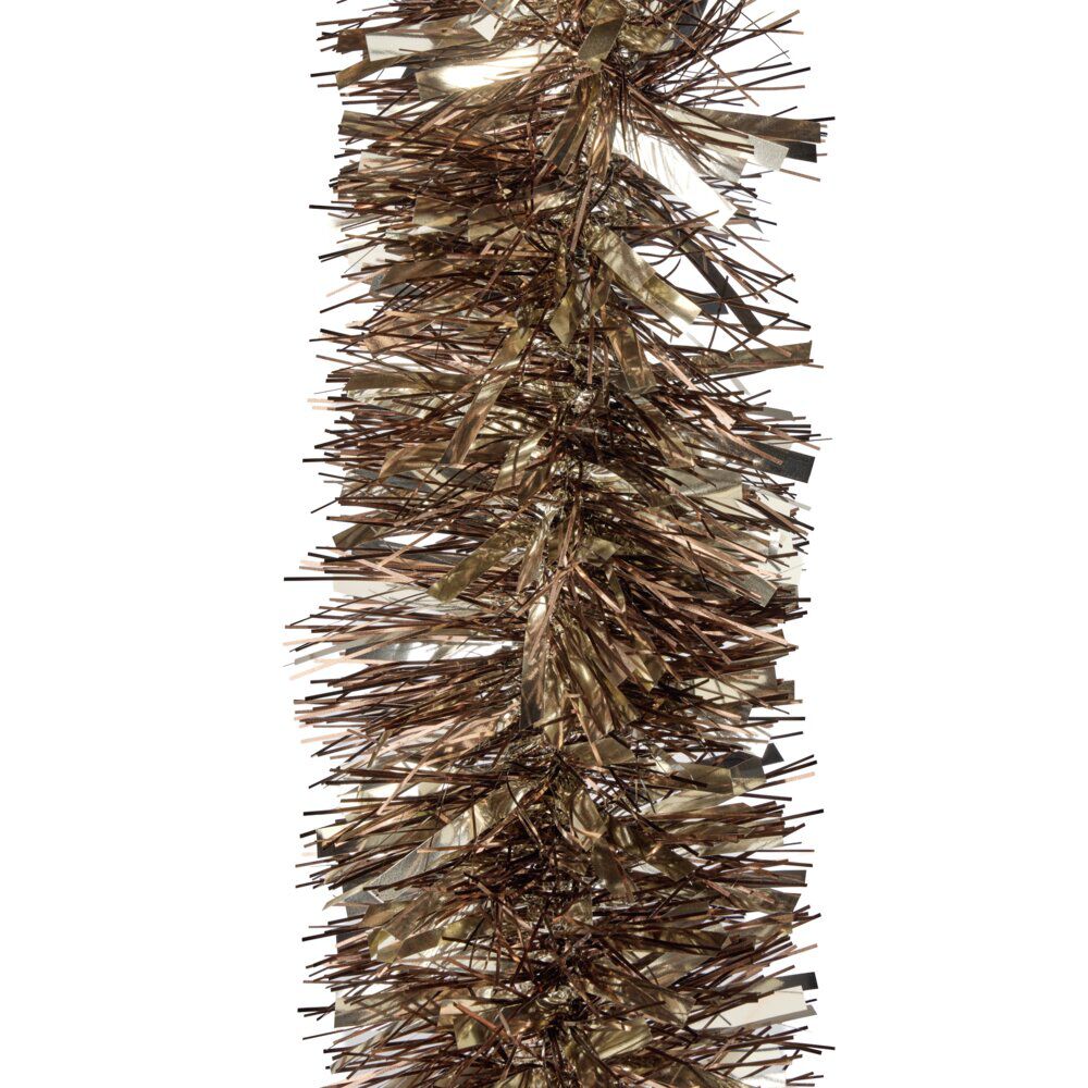 Guirlande de No&euml;l scintillante marron et doré L180cm