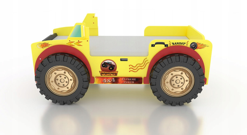 Łóżeczko dzieciece w kształcie terenówki Monstertruck