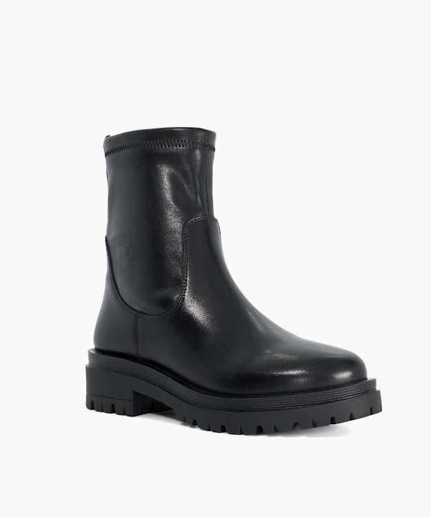 Paparazzis Black - Leather Ankle Boots