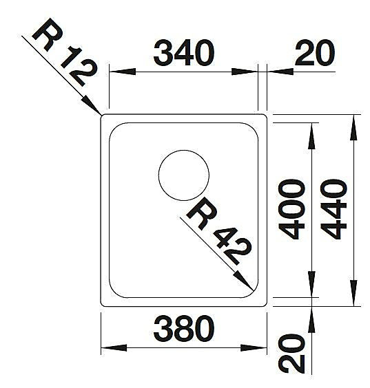 Evier Blanco Solis 340-IF Inox InFino - Inox Brossé