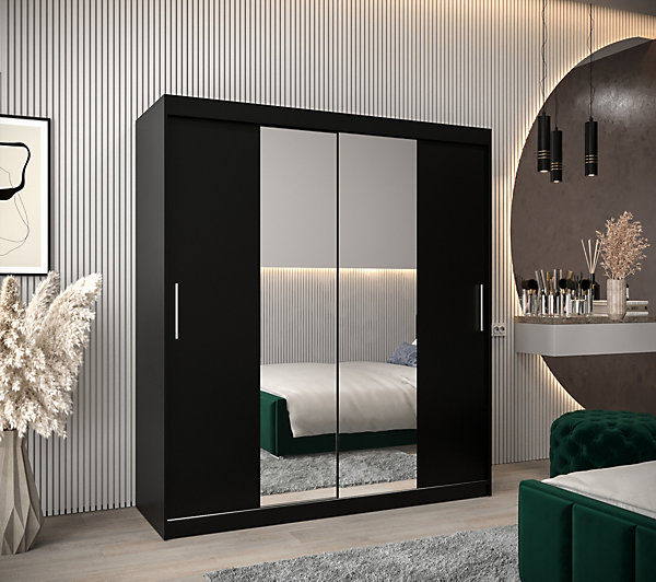 Armoire TOKYO 1 à portes coulissantes H. 200 x L. 180 x P. 62, 2 portes