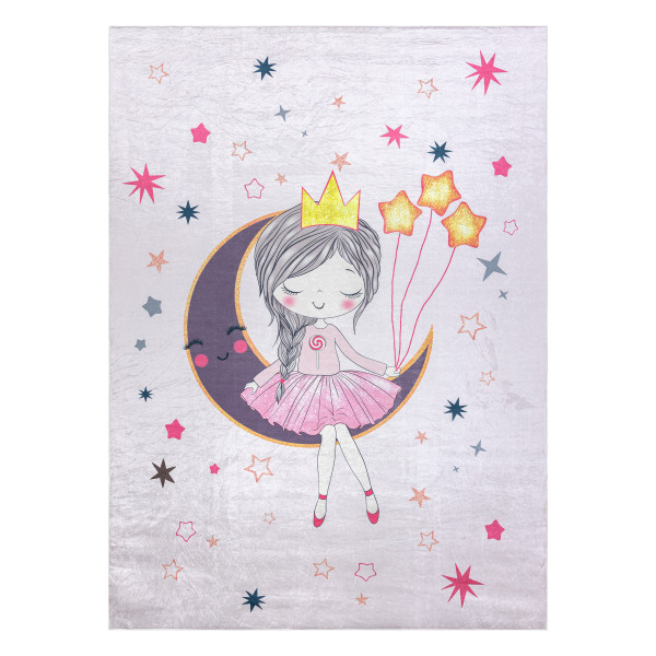 Dywan do prania BAMBINO 48060 Księżniczka, gwiazdy dla 80x150 cm