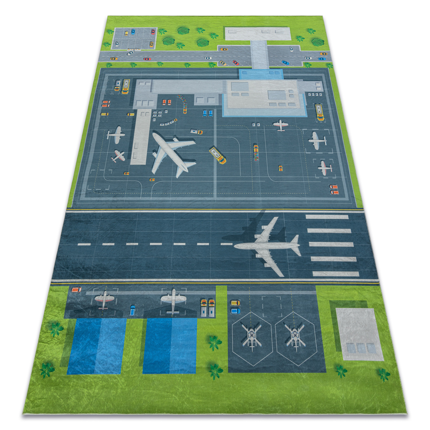 Dywan do prania BAMBINO 46990 Lotnisko, samoloty dla dzieci, 80x150 cm