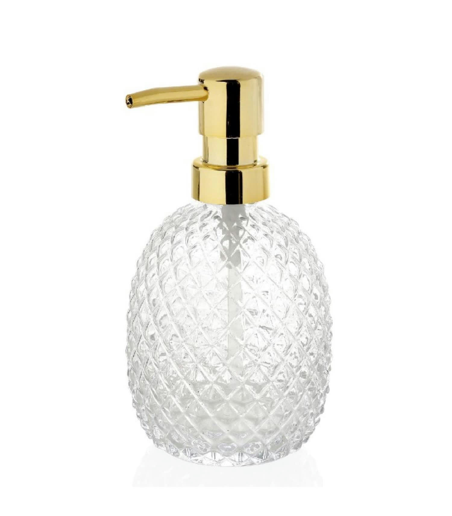 DIAMOND - Distributeur de savon en verre et métal doré