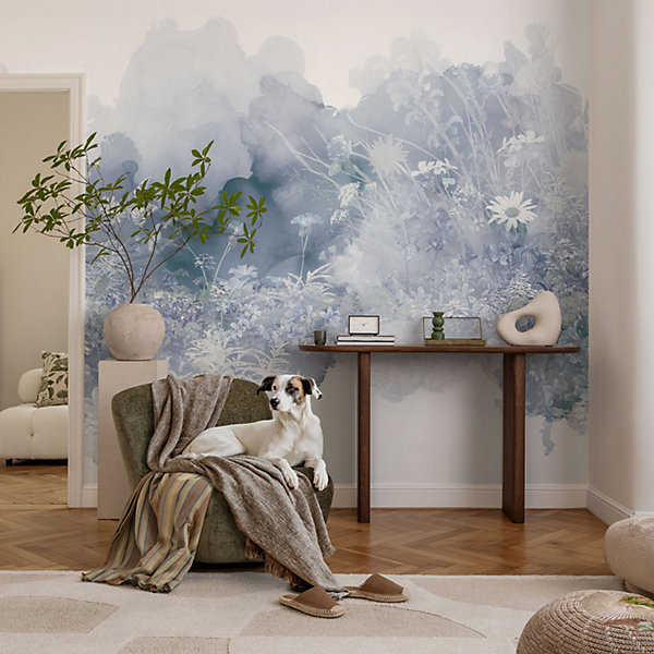 Papier Peint Art Déco Wallfluent 104x70 cm Prairie fleurie Pour les passionnés de motifs modernes et d'art abstrait
