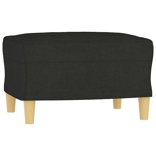 NNEVL 3 Piece Sofa Set with Pillows Black Fabric