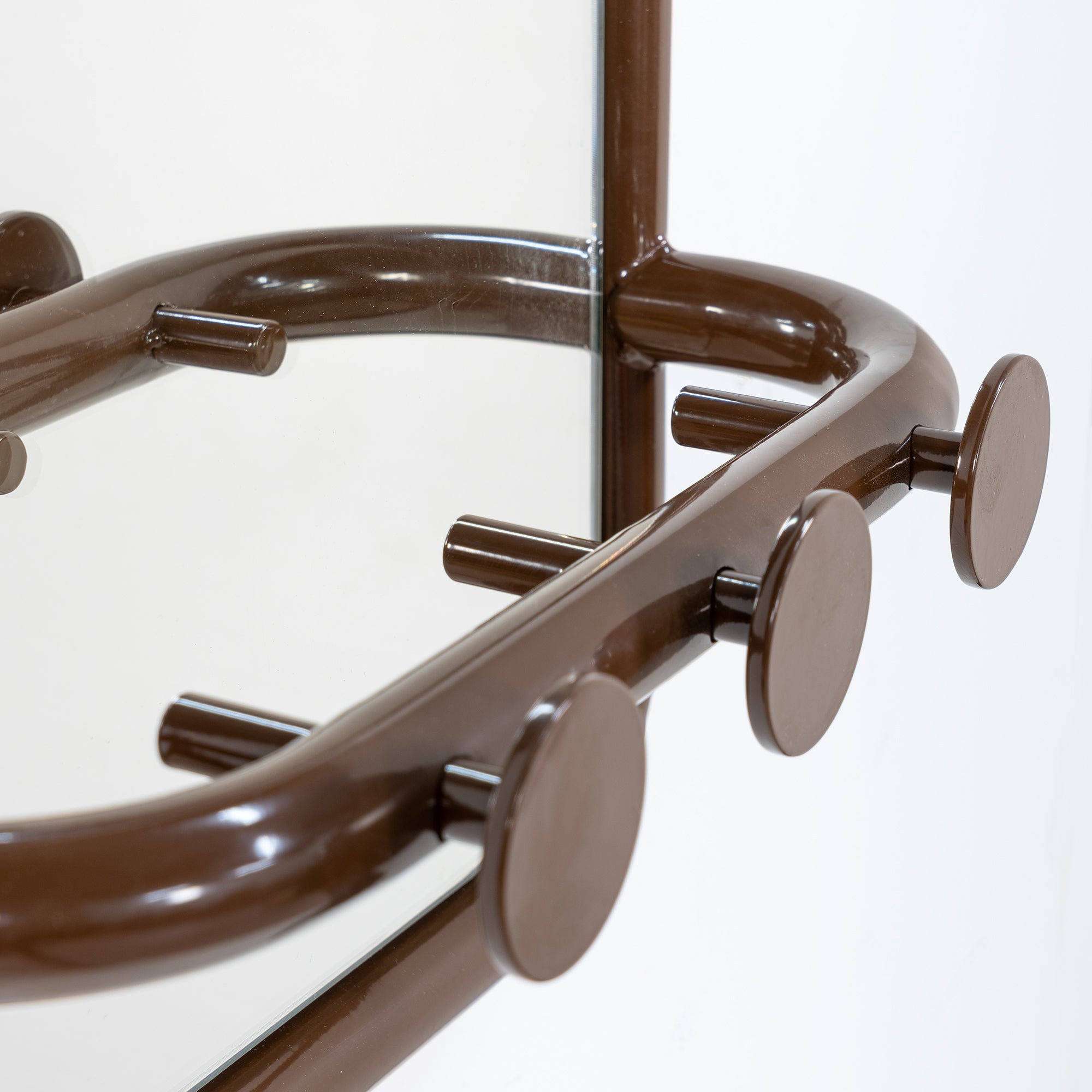 Spinder Design spiegel Retro Spiegel - Chocolate Brown - 3 haken