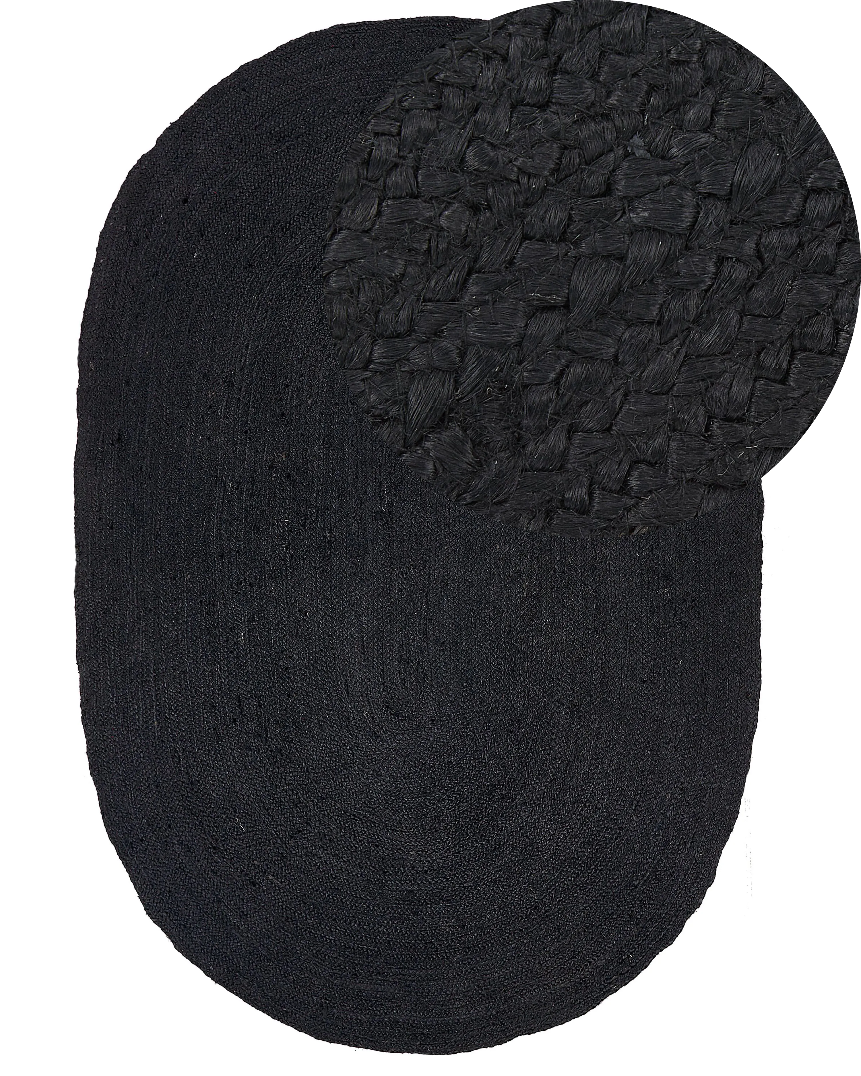 Rug DEMIRCI Black 160 x 230 cm Jute