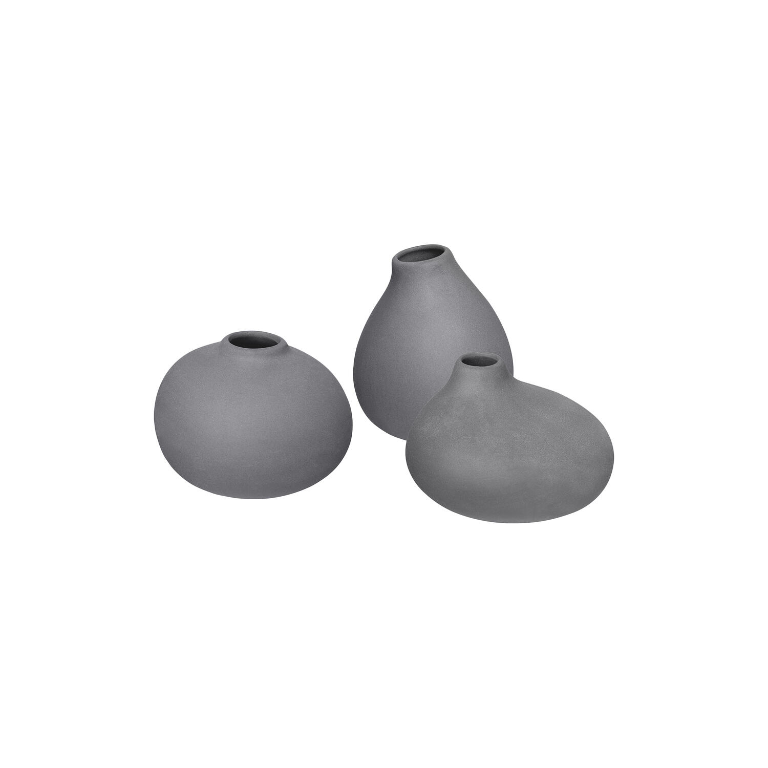 NONA Vase Set 3 pcs, pewter