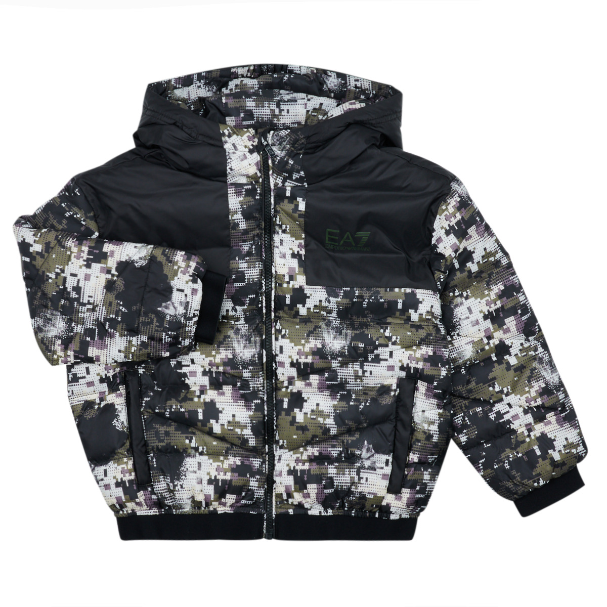 Emporio Armani EA7 - VISIBILITY BOMBER JACKET - Black / Camouflage