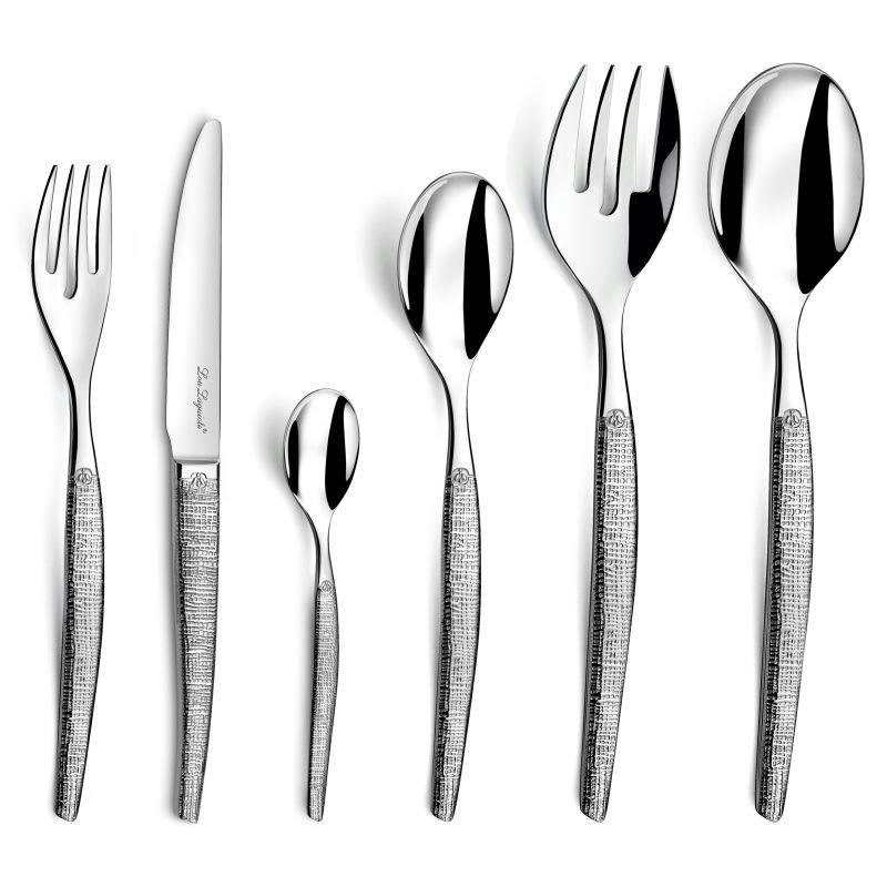 JET TEXTIL - Ménagère 50 couverts en Acier Inoxydable