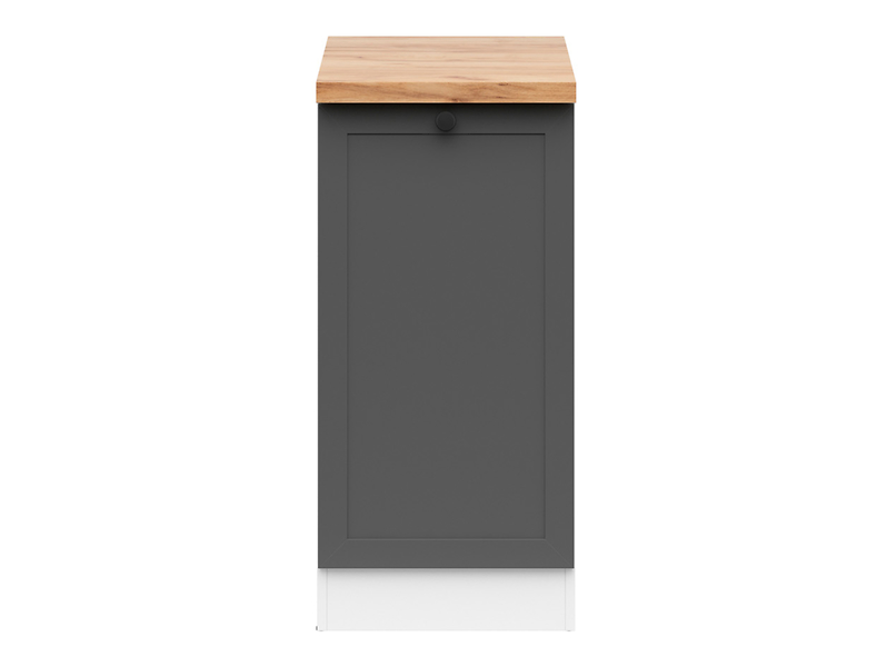 Szafka kuchenna dolna Junona Line 40 cm prawa grafitowa z blatem